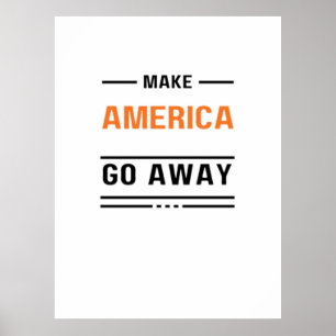 Das Motto der orangefarbenen Typografie, Amerika a Poster
