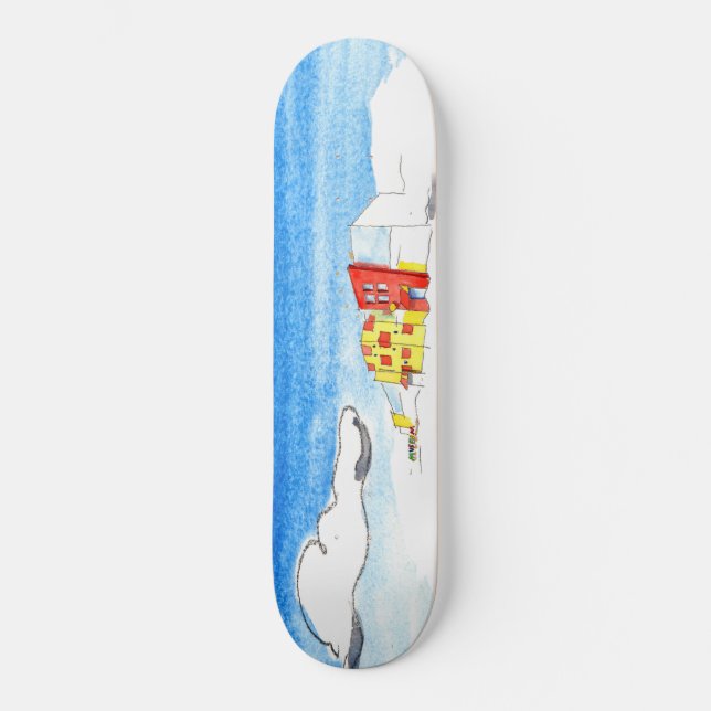 Das Museum große rote Tür @DuPage Kinder Skateboard (Vorderseite)