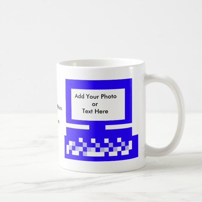 Das MUSEUM Künstler-Reihen-Bild-Computer-Blau Kaffeetasse (Rechts)