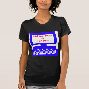 Das MUSEUM Künstler-Reihen-Bild-Computer-Blau T-Shirt