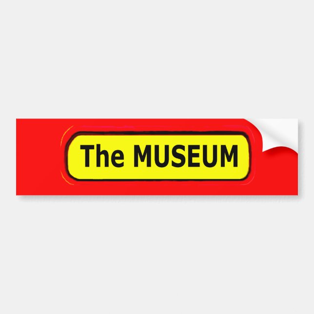 Das MUSEUM-Logo des MUSEUM Zazzle Autoaufkleber (Vorne)
