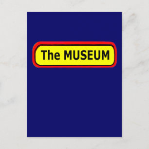 Das MUSEUM-Logo des MUSEUM Zazzle Postkarte