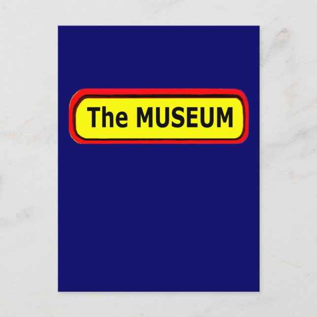 Das MUSEUM-Logo des MUSEUM Zazzle Postkarte (Vorderseite)