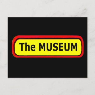 Das MUSEUM-Logo des MUSEUM Zazzle Postkarte