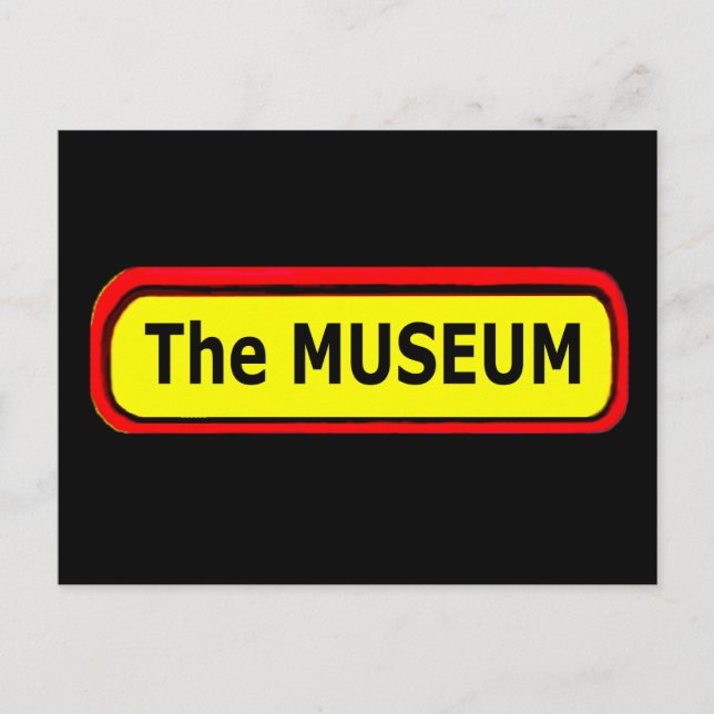 Das MUSEUM-Logo des MUSEUM Zazzle Postkarte (Vorderseite)