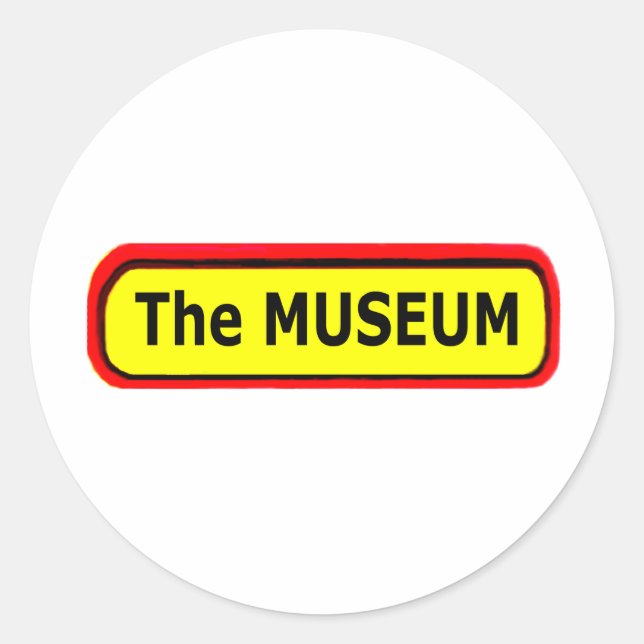 Das MUSEUM-Logo des MUSEUM Zazzle Runder Aufkleber (Vorderseite)