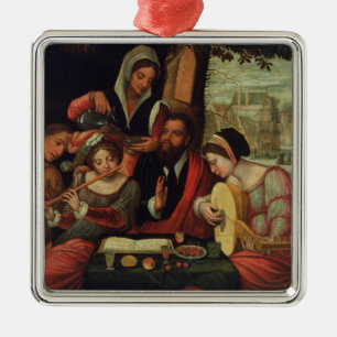 Das Musik-Party Silbernes Ornament