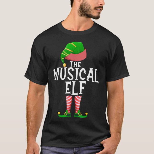 Das musikalische Elf Matching Family Weihnachten P T-Shirt (Vorderseite)