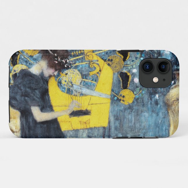 Das Musikbild von Gustav Klimt Case-Mate iPhone Hülle (Rückseite (Horizontal))