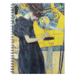 Das Musikbild von Gustav Klimt Notizblock