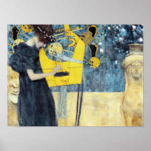 Das Musikbild von Gustav Klimt Poster