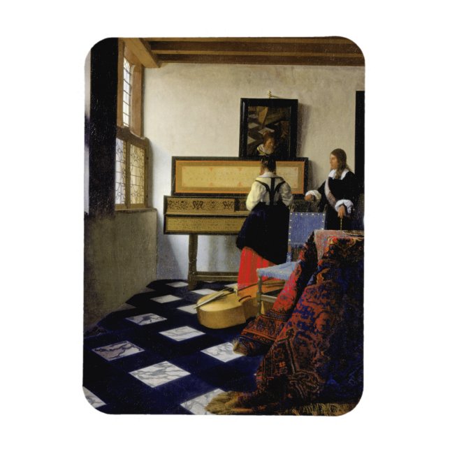 Das Musikunterricht von Johannes Vermeer Magnet (Vertikal)