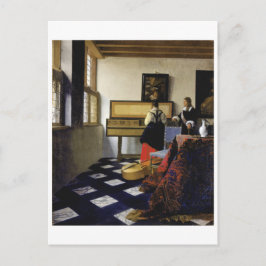 Das Musikunterricht von Johannes Vermeer Postkarte