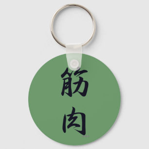 das Muskelschwarze Schlüsselanhänger