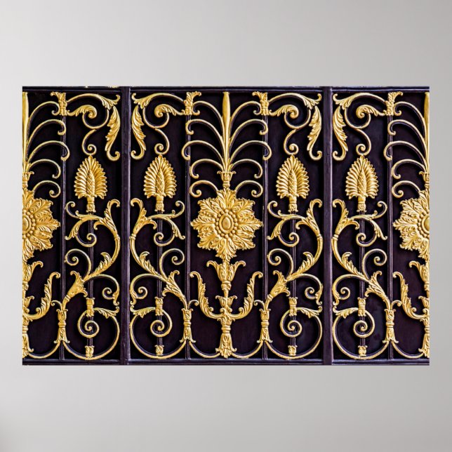 Das Muster an der metallischen Gate Poster (Vorne)