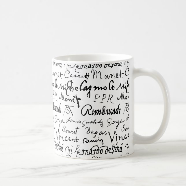 Das Muster berühmter Künstler Kaffeetasse (Rechts)