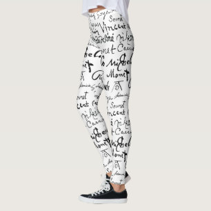 Das Muster der berühmten Künstlersignaturen Leggings