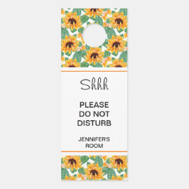 Das Muster der Hübschen gelben Sonnenblumen darf n Türanhänger