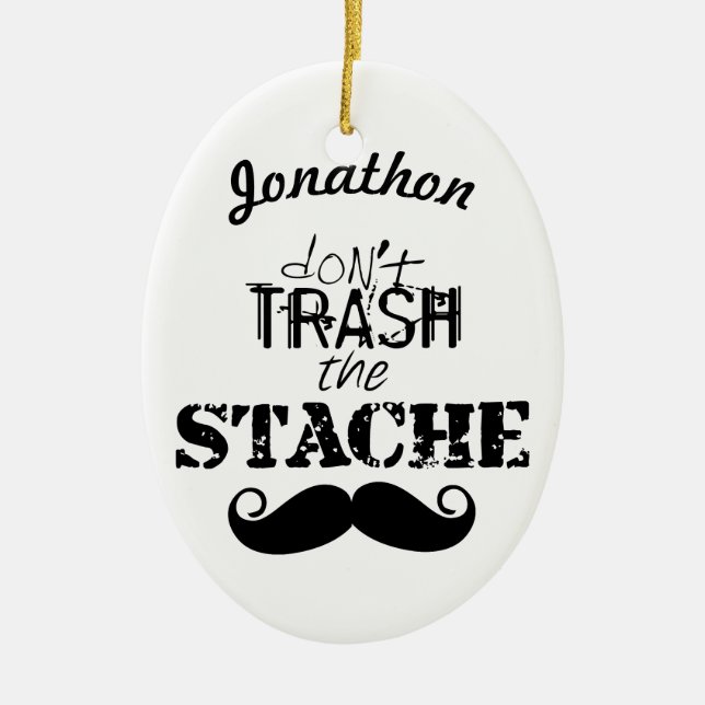 Das Muster der Stache Mustache Keramik Ornament (Vorne)