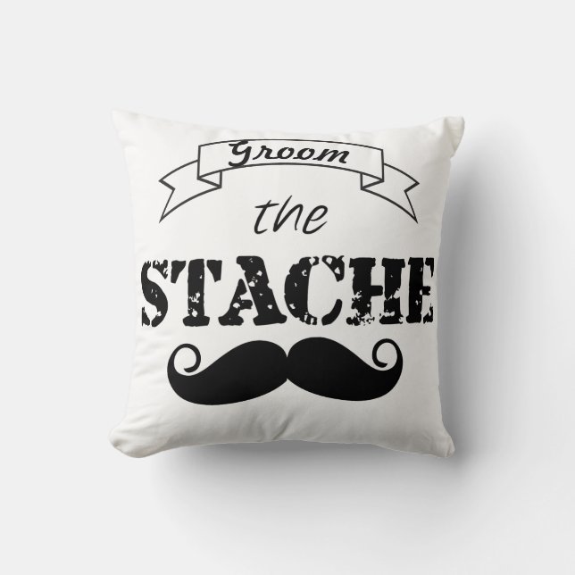 Das Muster der Stache Mustache Kissen (Vorderseite)
