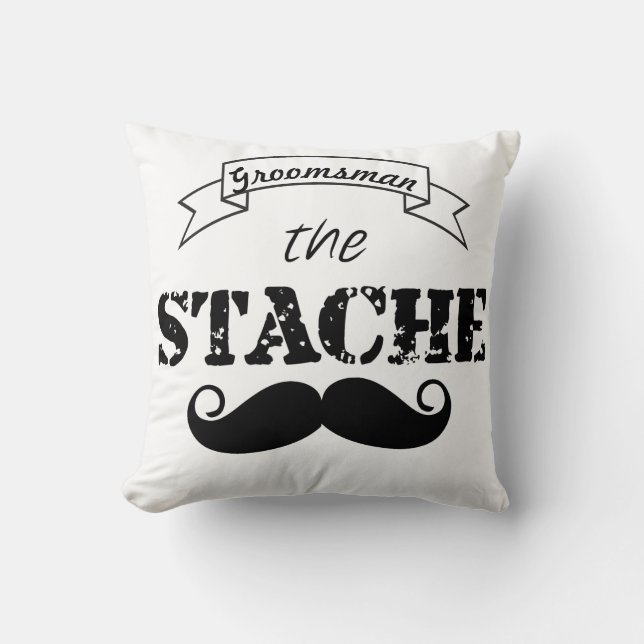 Das Muster der Stache Mustache Kissen (Vorderseite)