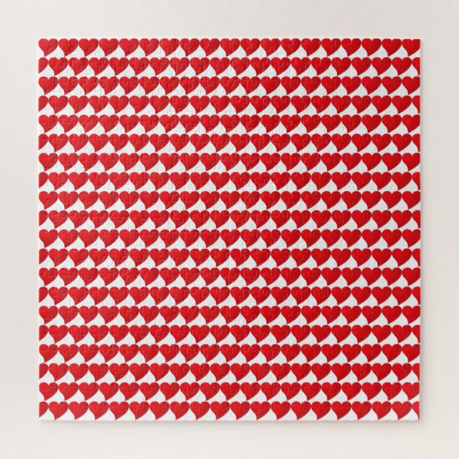 Das Muster des "Big Red Hearts" ist weißer Valenti Puzzle (Vertikal)