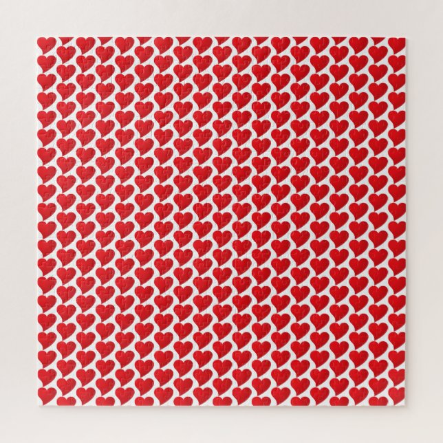 Das Muster des "Big Red Hearts" ist weißer Valenti Puzzle (Vertikal)