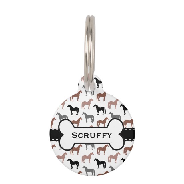 Das Muster des Pferdeliebhabers Haustiermarke (Vorderseite)