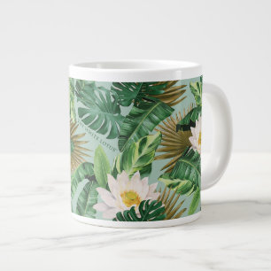 Das Muster des tropischen Lotus-Lotus Jumbo-Tasse