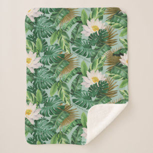 Das Muster des tropischen Lotus-Lotus Sherpadecke