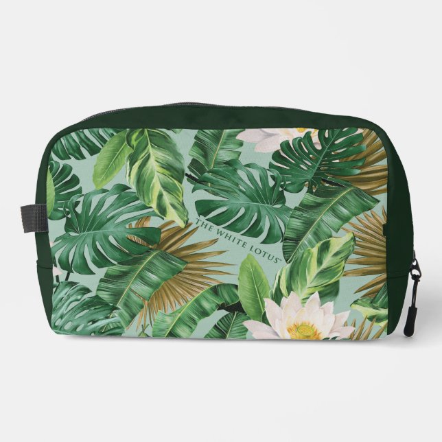 Das Muster des tropischen Lotus-Lotus Waschbeutel (Vorderseite)