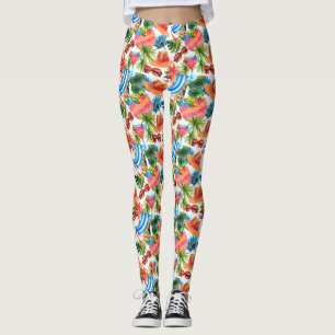 Das Muster des tropischen Sommers Beach Leggings