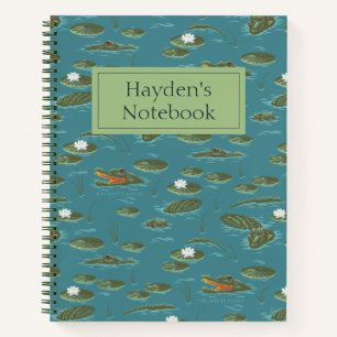 Das Muster des weißen Lotus Alligator Notizbuch