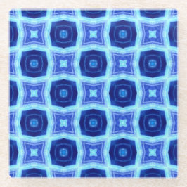 Das Muster für den hellen und dunkelblauen Kreis i Glasuntersetzer