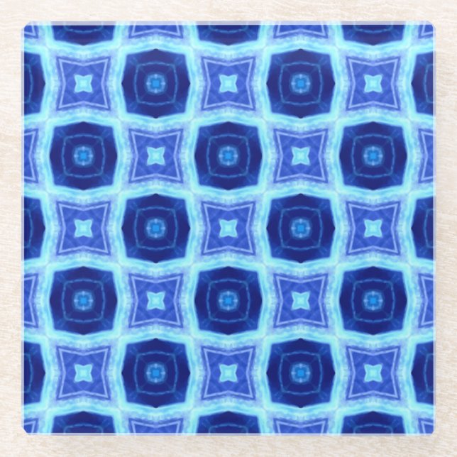 Das Muster für den hellen und dunkelblauen Kreis i Glasuntersetzer (Vorderseite)