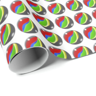 Das Muster für die Wiedergabe von Game Marble Geschenkpapier