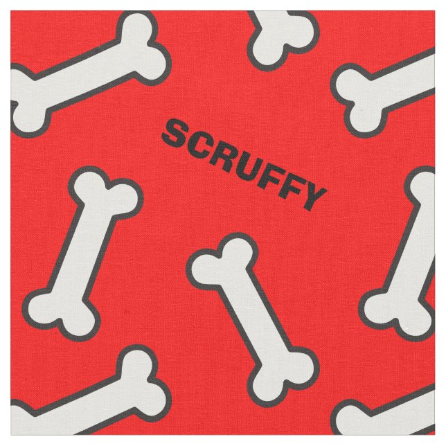 Das Muster Ihres Hundes ist rot und weiß Stoff (Nahaufnahme)