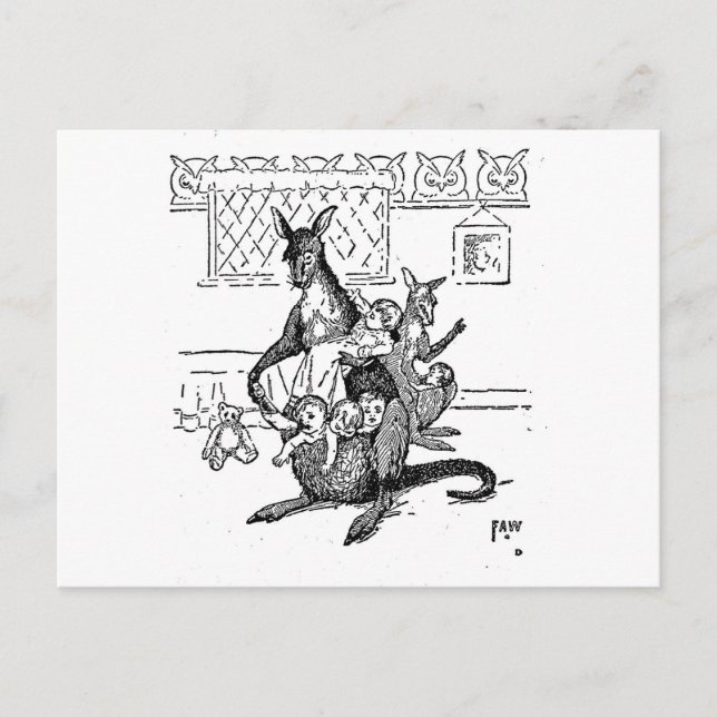 Das Mutter-Känguru Postkarte (Vorderseite)