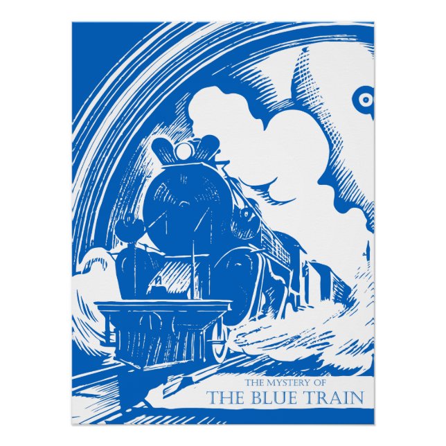 Das Mysterium des Blue Train Agatha Christie Vinta Poster (Vorderseite)