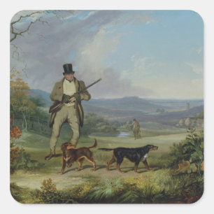 Das Nachmittags-Trieb Quadratischer Aufkleber