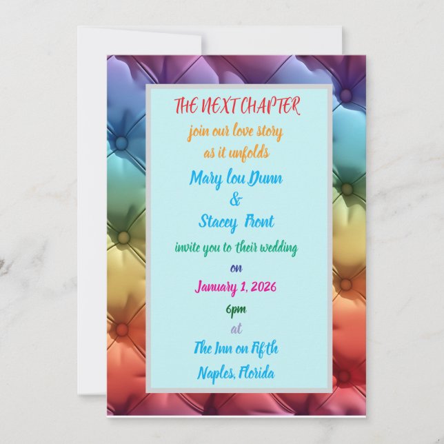 das nächste Kapitel unserer Liebe Einladung (Vorderseite)