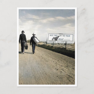 Das nächste Mal versuchen Sie es mit dem Zug, mit  Postkarte