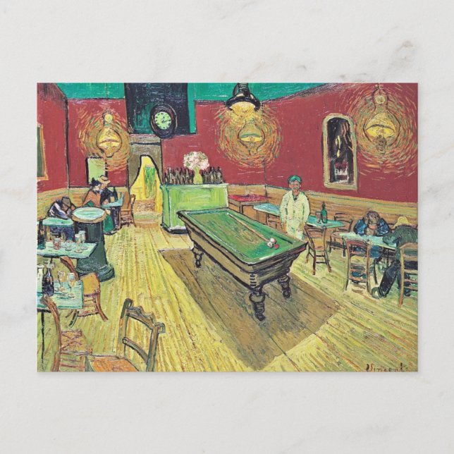 Das Nachtcafé von Van Gogh Postkarte (Vorderseite)