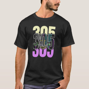 Das Nachtleben von Miami im Retro-Design von 305 T-Shirt