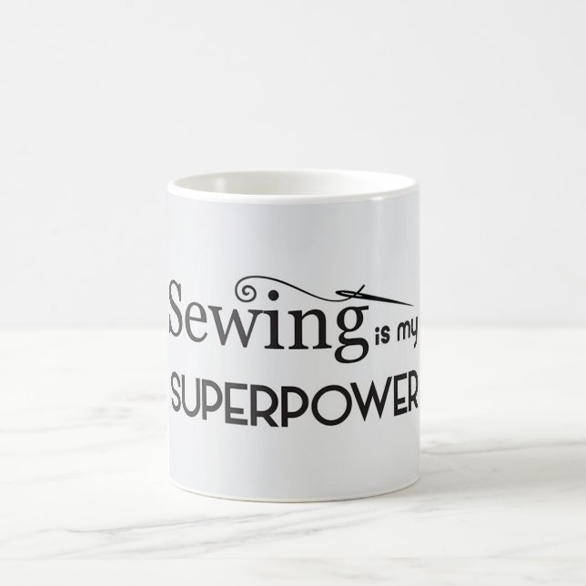 Das Nähen ist meine SuperPower Kaffeetasse (Mittel)