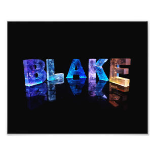 Das Namensblake in den Lichtern 3D Fotodruck