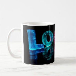 Das Namenslogan in 3D beleuchtet (Fotografie) Tasse