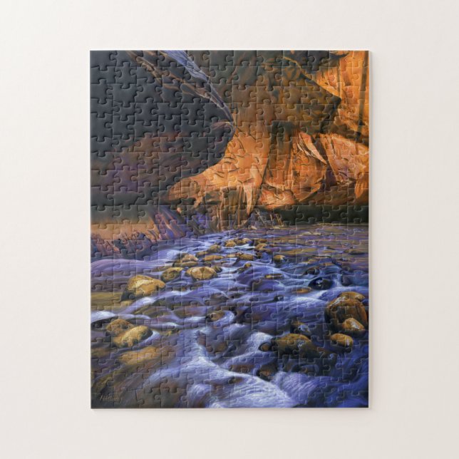 Das Narrows Canyon Stream Acrylic Painting Puzzle (Vertikal)