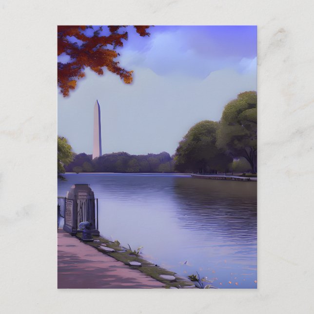 Das Nationaldenkmal in Washington D.C. Postkarte (Vorderseite)