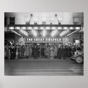 Das nationale Theater, 1936. Vintages Foto Poster